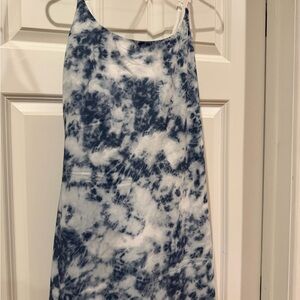 Abercrombie & Fitch Blue and White Tie-Dye Mini Dress
